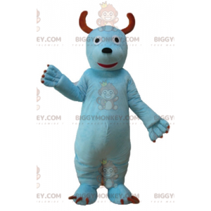 Fantasia de mascote de cachorro canguru de vaca azul