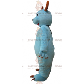 Blauwe koe kangoeroehond BIGGYMONKEY™ mascottekostuum -