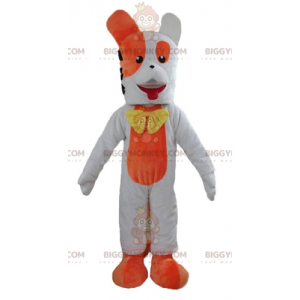 Riesiger orange-weißer Hund BIGGYMONKEY™ Maskottchen-Kostüm -