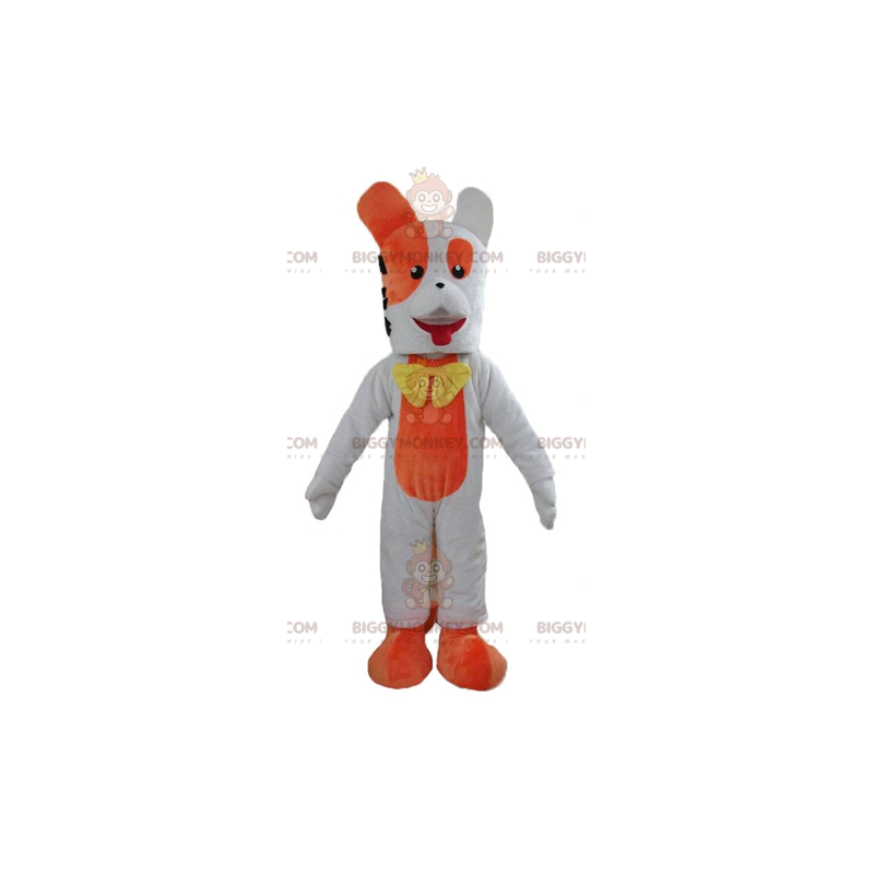 Traje de mascote gigante laranja e cachorro branco BIGGYMONKEY™