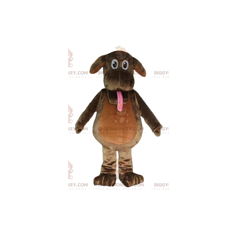 Brown Dog Sticking Out Tongue BIGGYMONKEY™ Mascot Costume –