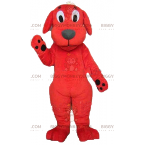 Grote rode en zwarte hond Clifford BIGGYMONKEY™ mascottekostuum