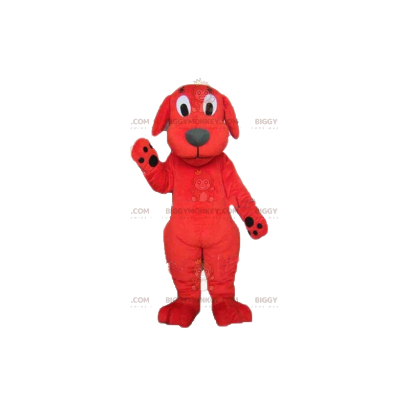 Kæmpe rød og sort hund Clifford BIGGYMONKEY™ maskotkostume -