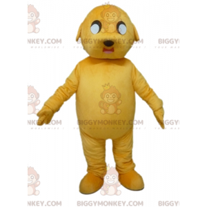 Disfraz de mascota gigante de perro amarillo impresionante