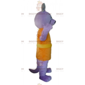 Costume da mascotte BIGGYMONKEY™ lupo viola vestito con abito