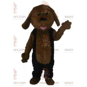 BIGGYMONKEY™ Costume da mascotte Tutto cane peloso marrone in