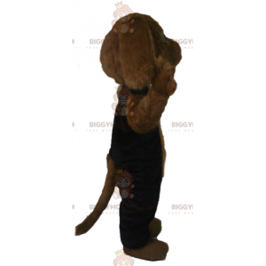 Costume de mascotte BIGGYMONKEY™ de chien marron tout poilu en