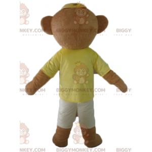 Costume de mascotte BIGGYMONKEY™ de nounours marron en tenue