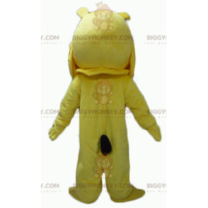 BIGGYMONKEY™ Costume mascotte bulldog cane giallo e bianco