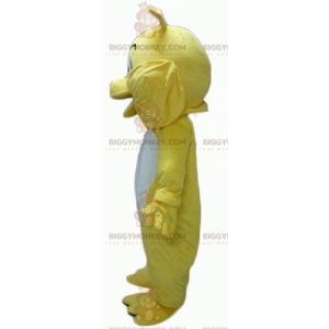 BIGGYMONKEY™ Costume mascotte bulldog cane giallo e bianco