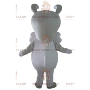 Costume de mascotte BIGGYMONKEY™ de chien gris et blanc mignon