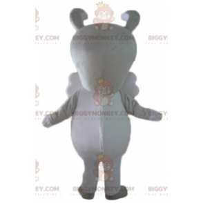 Cute and Funny Gray and White Dog BIGGYMONKEY™ Mascot Costume –