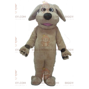 Costume mascotte BIGGYMONKEY™ cane marrone grande completamente