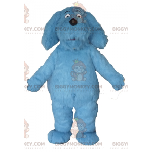 Niesamowity kostium maskotki włochatego niebieskiego psa