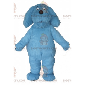 Costume de mascotte BIGGYMONKEY™ de chien bleu tout poilu