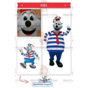 BIGGYMONKEY™ Costume da mascotte leone marino in abito da