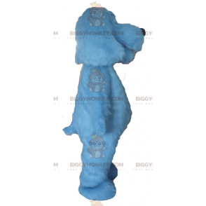 Costume de mascotte BIGGYMONKEY™ de chien bleu tout poilu