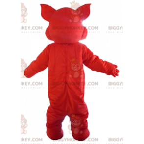 BIGGYMONKEY™ Costume da mascotte cane rosso sorridente con