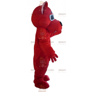 BIGGYMONKEY™ Disfraz de mascota de perro rojo sonriente con