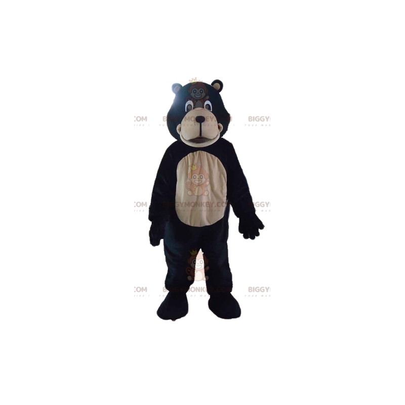 Costume de mascotte BIGGYMONKEY™ d'ours noir et beige géant -