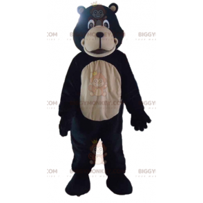 Costume de mascotte BIGGYMONKEY™ d'ours noir et beige géant -