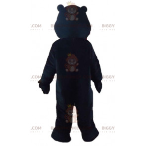 Costume da mascotte dell'orso gigante nero e marrone chiaro