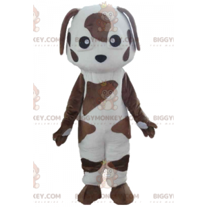 Costume mascotte BIGGYMONKEY™ cane maculato bianco e marrone -