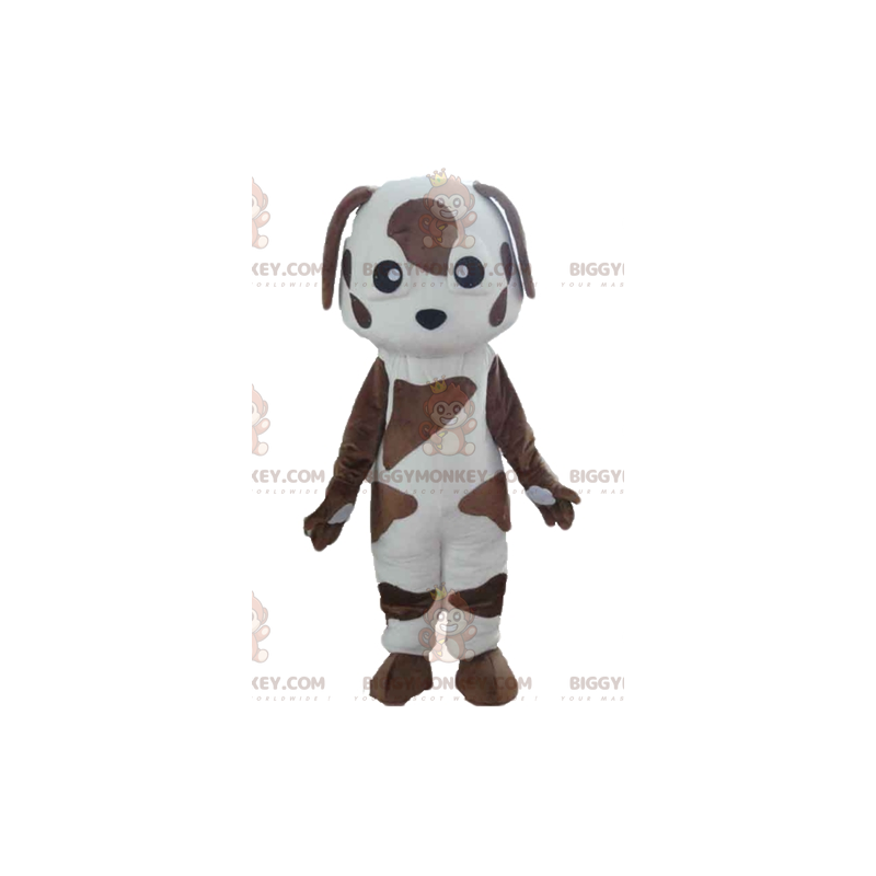 White and Brown Spotted Dog BIGGYMONKEY™ Mascot Costume –