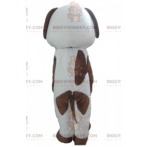 Hvid og brun plettet hund BIGGYMONKEY™ maskotkostume -