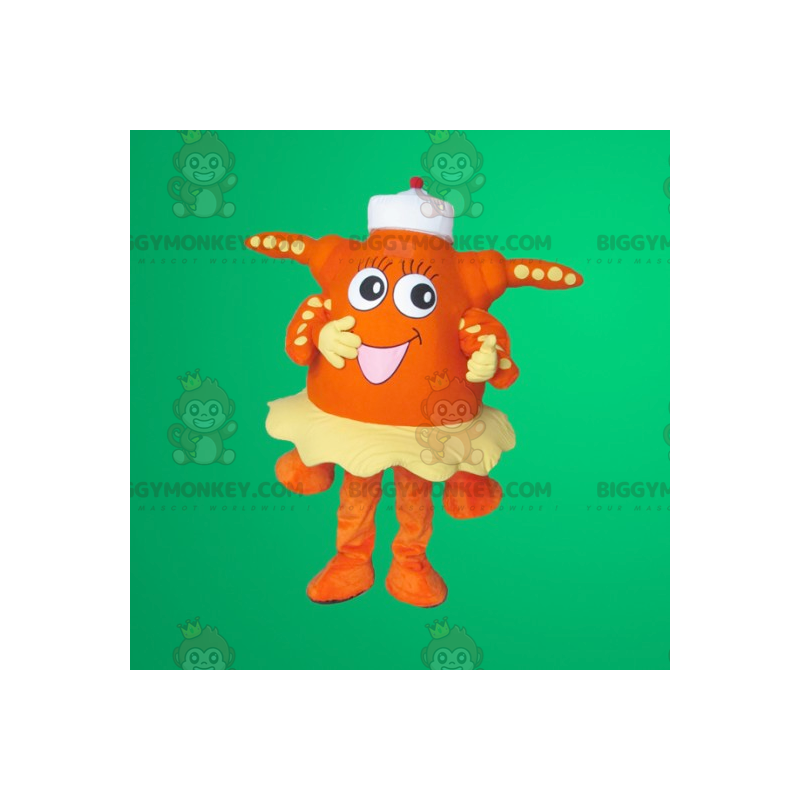 Costume de mascotte BIGGYMONKEY™ d'étoile de mer orange -