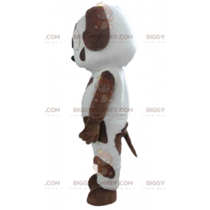 BIGGYMONKEY™ Maskottchen-Kostüm für weiß-braun gefleckten Hund
