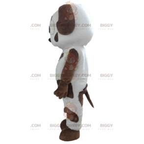 White and Brown Spotted Dog BIGGYMONKEY™ Mascot Costume -
