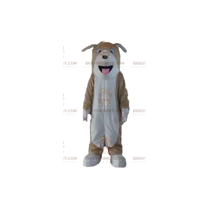 Brown White and Black Tricolor Dog BIGGYMONKEY™ Mascot Costume