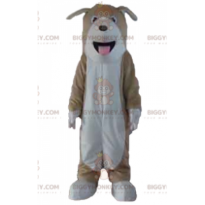 Brown White and Black Tricolor Dog BIGGYMONKEY™ Mascot Costume