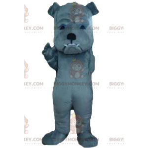 Fel uitziende grijze hond BIGGYMONKEY™ mascottekostuum -