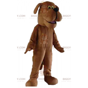 Costume de mascotte BIGGYMONKEY™ de chien marron à l'air