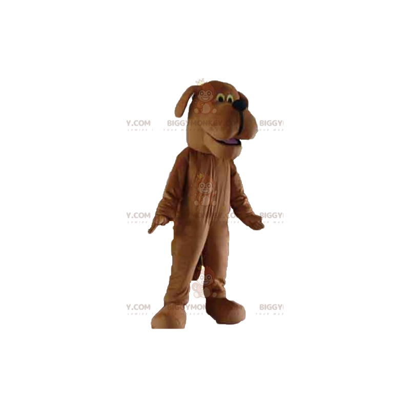 Venligt udseende brun hund BIGGYMONKEY™ maskotkostume -