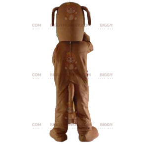 Traje de mascote BIGGYMONKEY™ para cachorro marrom com