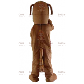 Vänlig utseende brun hund BIGGYMONKEY™ maskotdräkt -