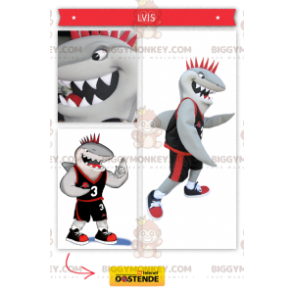 Costume da mascotte squalo sportivo BIGGYMONKEY™ -