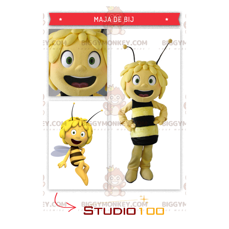 Belle Costume de mascotte BIGGYMONKEY™ de Maya l'abeille -