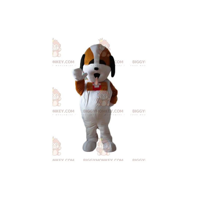 BIGGYMONKEY™ St. Bernard Tricolor ναυαγοσώστης μασκότ στολή -