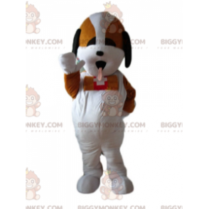 BIGGYMONKEY™ St. Bernard Tricolor Lifeguard Dog Mascot Costume