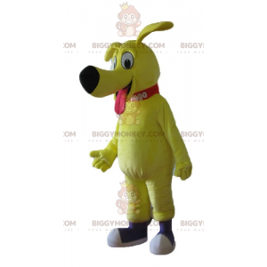 Costume de mascotte BIGGYMONKEY™ de grand chien jaune très