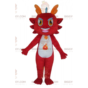 Traje de mascote BIGGYMONKEY™ do dragão vermelho com aparência