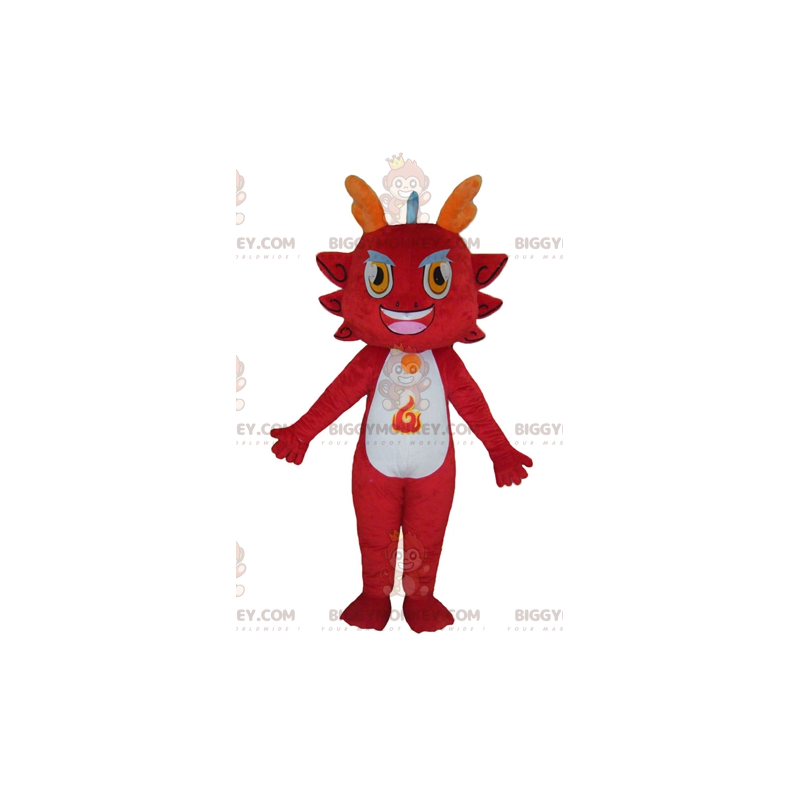 Evil Looking Red Dragon BIGGYMONKEY™ Mascot Costume –