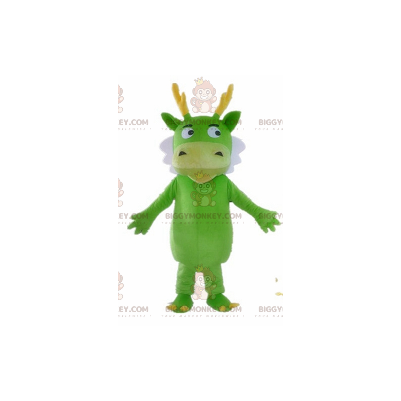 BIGGYMONKEY™ Criatura verde Disfraz de mascota de dragón verde