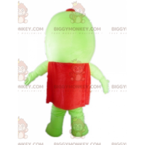 Green and White Dragon BIGGYMONKEY™ Mascot Costume with Cape