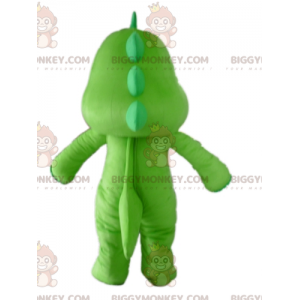 BIGGYMONKEY™ Groene en gele draak dinosaurus mascotte kostuum -