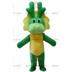 Kostým maskota dinosaura BIGGYMONKEY™ zeleného a žlutého draka